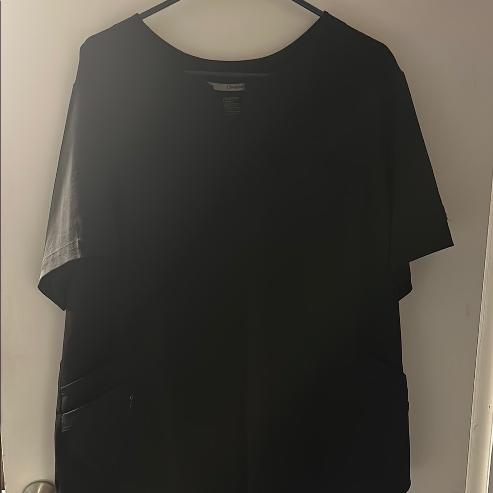 ClimateRight by Cuddl Duds Women’s Scrub Top- black
